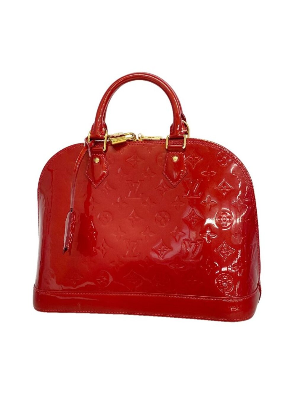 Louis Vuitton Handbag Vernis Alma PM Rouge Grenat Dine